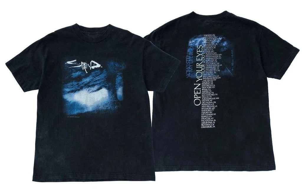 Staind Open Your Eyes Tour 2001 Tour Y2K Graphic Cotton Shirt S-5XL Unisex T-shirt, Sweatshirt, Hoodie, Long Sleeve Tee - T-Shirt, Sweatshirt, Hoodie