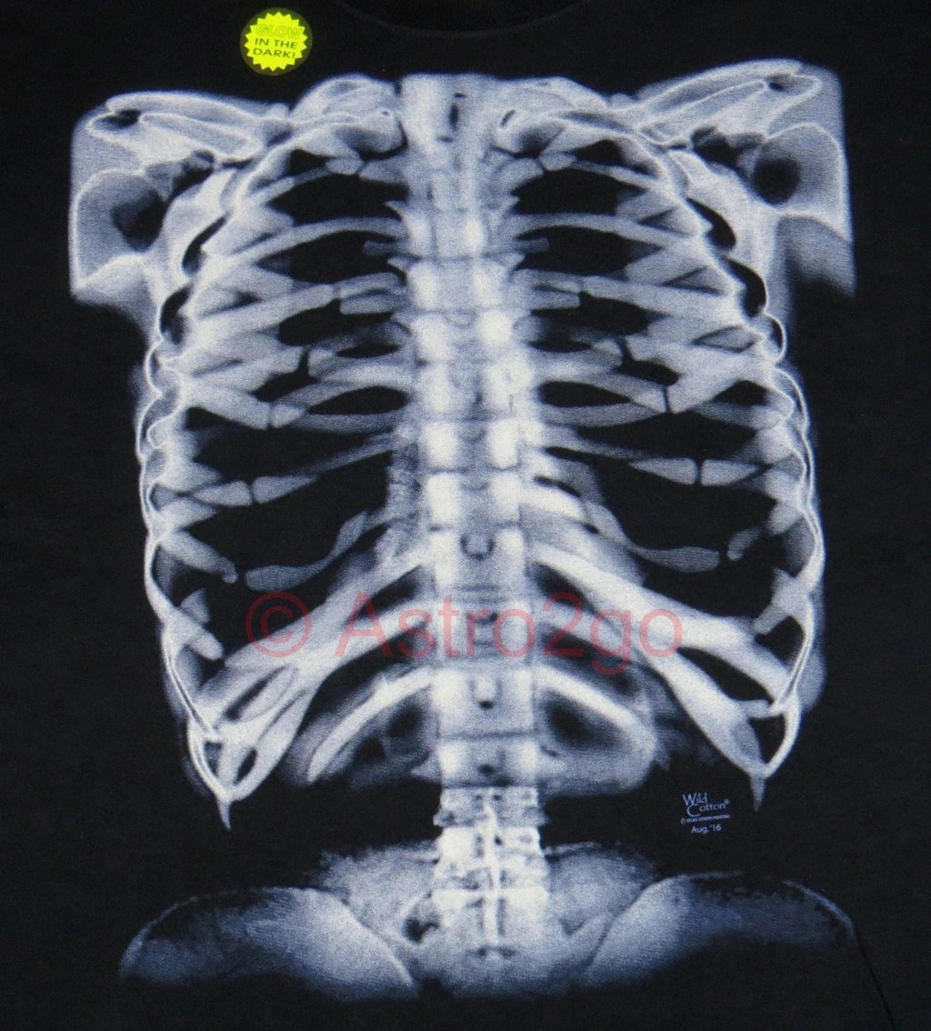 GLOW X-RAY SKELETON-Bones Ribs Anatomy Biology Science Halloween T shirt S-2XL Unisex T-shirt, Sweatshirt, Hoodie, Long Sleeve Tee - T-Shirt, Sweatshirt, Hoodie