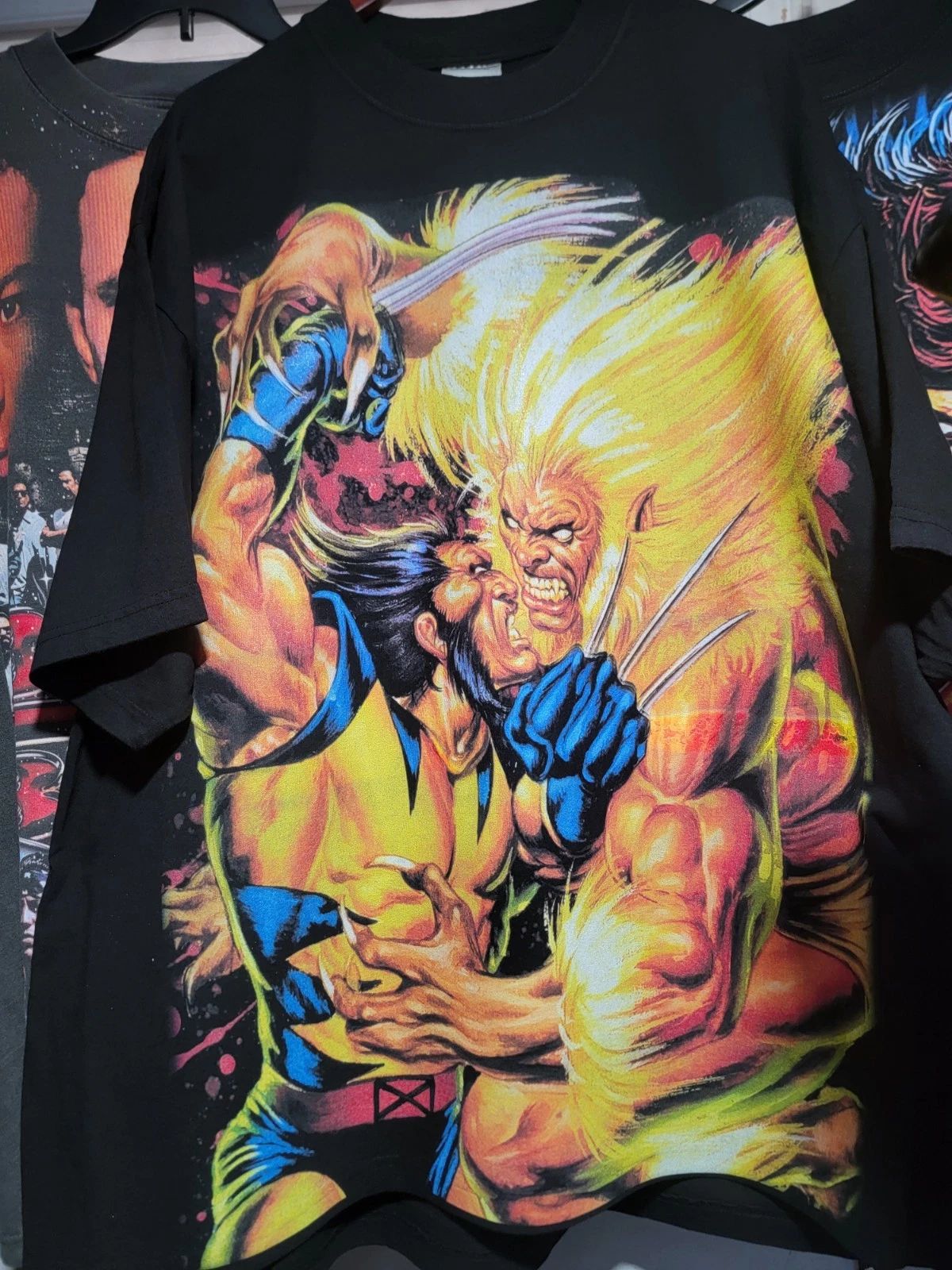 WOLVERINE SABRETOOTH ON A SHAKA HEAVYWEIGHT GARMET DYED T SHIRT "MODERN" Unisex T-shirt, Sweatshirt, Hoodie, Long Sleeve Tee - T-Shirt, Sweatshirt, Hoodie