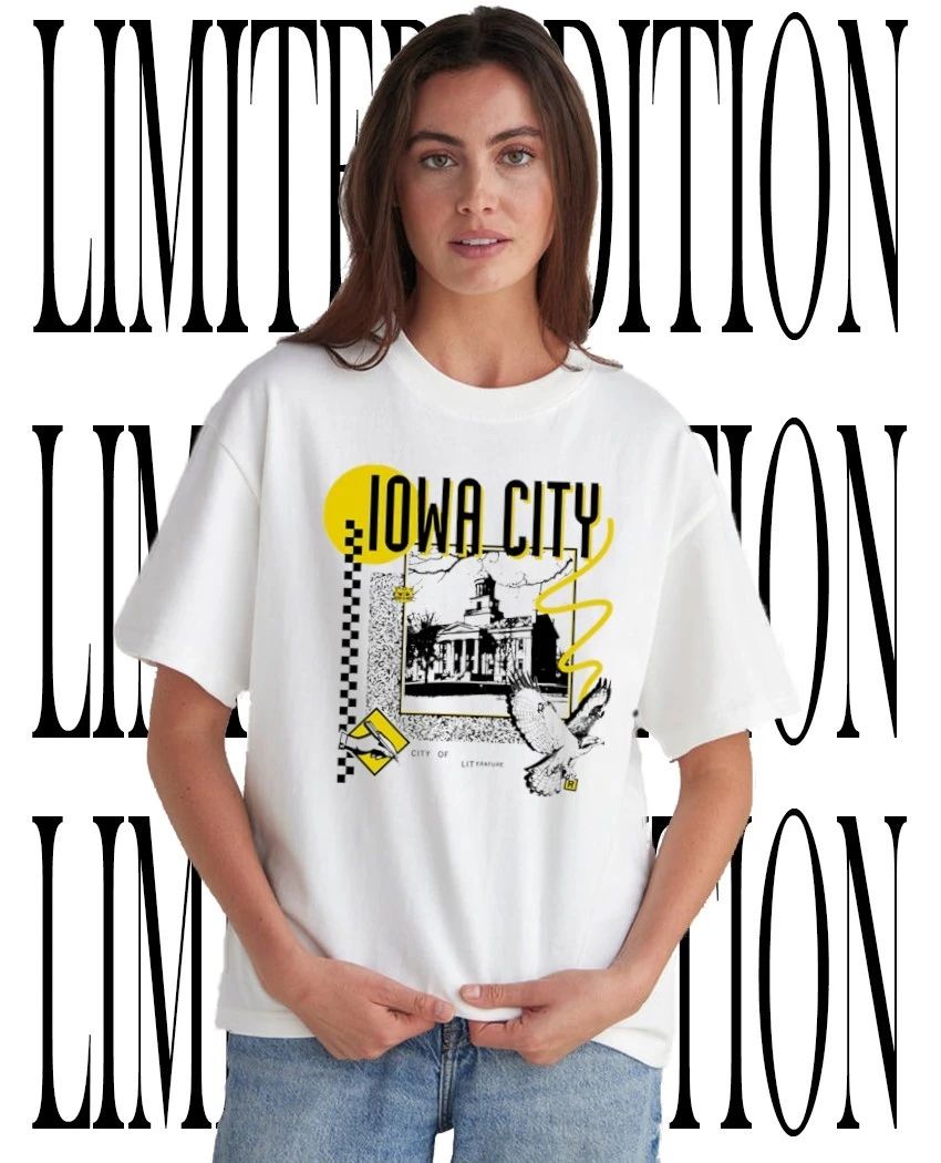 Iowa City University of Iowa Hawkeyes Old Capitol City of Literature shirt Unisex T-shirt, Sweatshirt, Hoodie, Long Sleeve Tee - T-Shirt, Sweatshirt, Hoodie