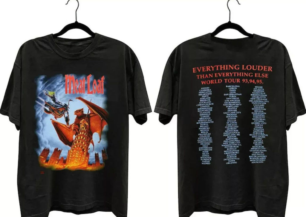 1993 Meat Loaf Everything Louder Than Everything Else World Tour Shirt Unisex T-shirt, Sweatshirt, Hoodie, Long Sleeve Tee - T-Shirt, Sweatshirt, Hoodie