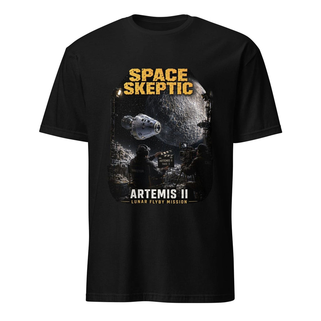 Space Skeptic Artemis II T-Shirt Lunar Flyby Mission Moon Film Set Humor Tee Fun Unisex T-shirt, Sweatshirt, Hoodie, Long Sleeve Tee - T-Shirt, Sweatshirt, Hoodie