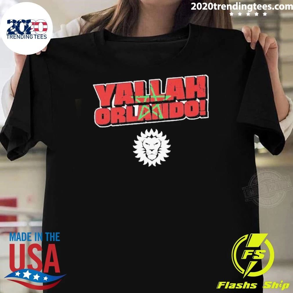 Orlando City Go Yallah Orlando Morocco Flag Shirt Unisex T-shirt, Sweatshirt, Hoodie, Long Sleeve Tee - T-Shirt, Sweatshirt, Hoodie