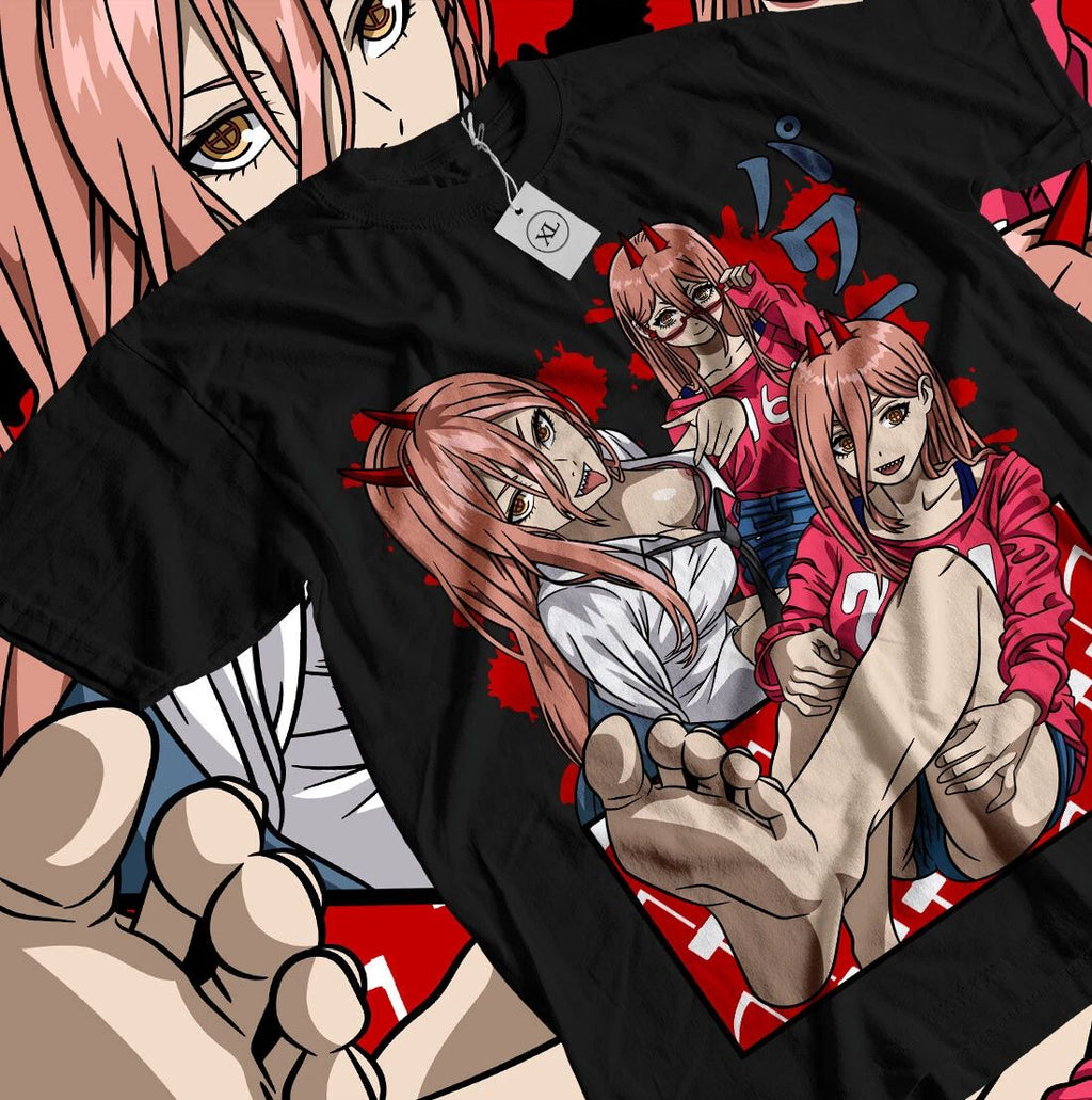 POWER T-Shirt Chainsaw Man Makima Denji Anime Manga Waifu Sweater Gift Shirt Unisex T-shirt, Sweatshirt, Hoodie, Long Sleeve Tee - T-Shirt, Sweatshirt, Hoodie