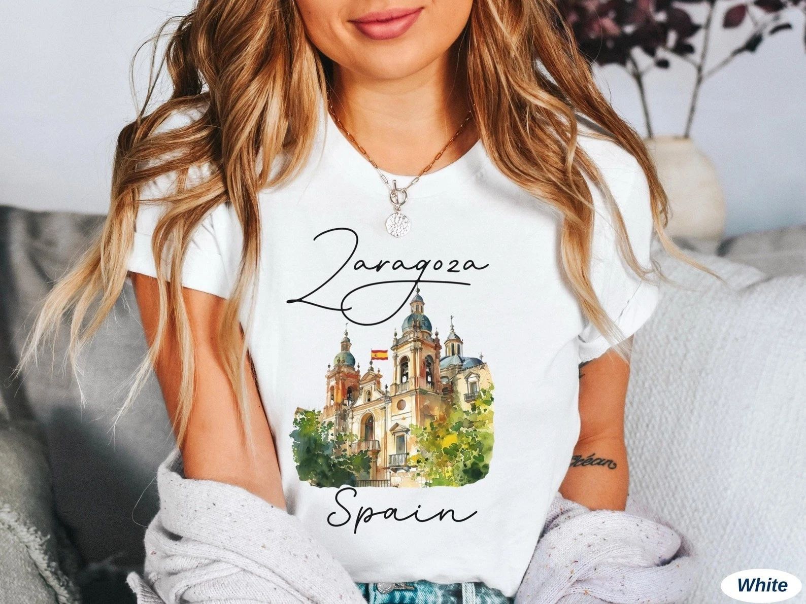 Zaragoza T-Shirt Travel Gift for Spain Trip Lovers Souvenir Tee Unisex T-shirt, Sweatshirt, Hoodie, Long Sleeve Tee - T-Shirt, Sweatshirt, Hoodie