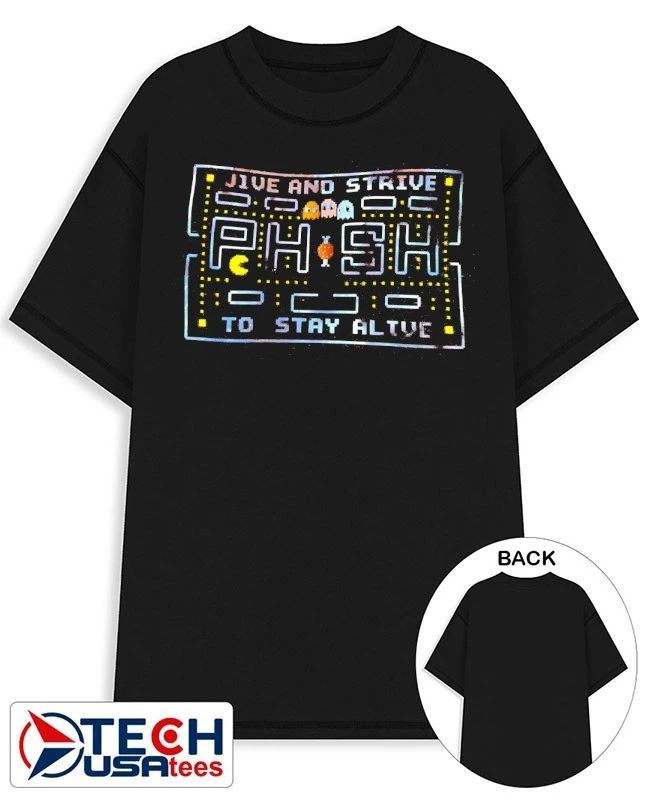 Pac-Man jive and strive to stay alive shirt Unisex T-shirt, Sweatshirt, Hoodie, Long Sleeve Tee - T-Shirt, Sweatshirt, Hoodie