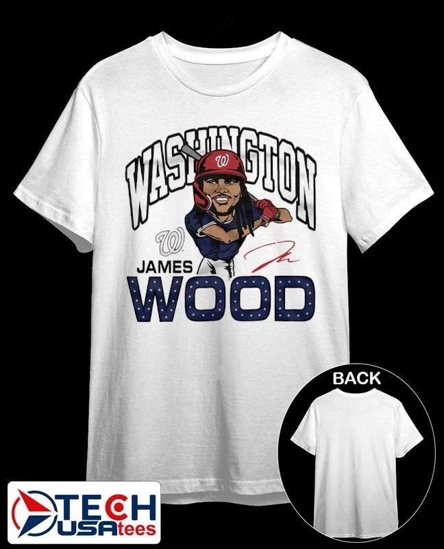 Washington Nationals James Wood caricature signature shirt Unisex T-shirt, Sweatshirt, Hoodie, Long Sleeve Tee - T-Shirt, Sweatshirt, Hoodie