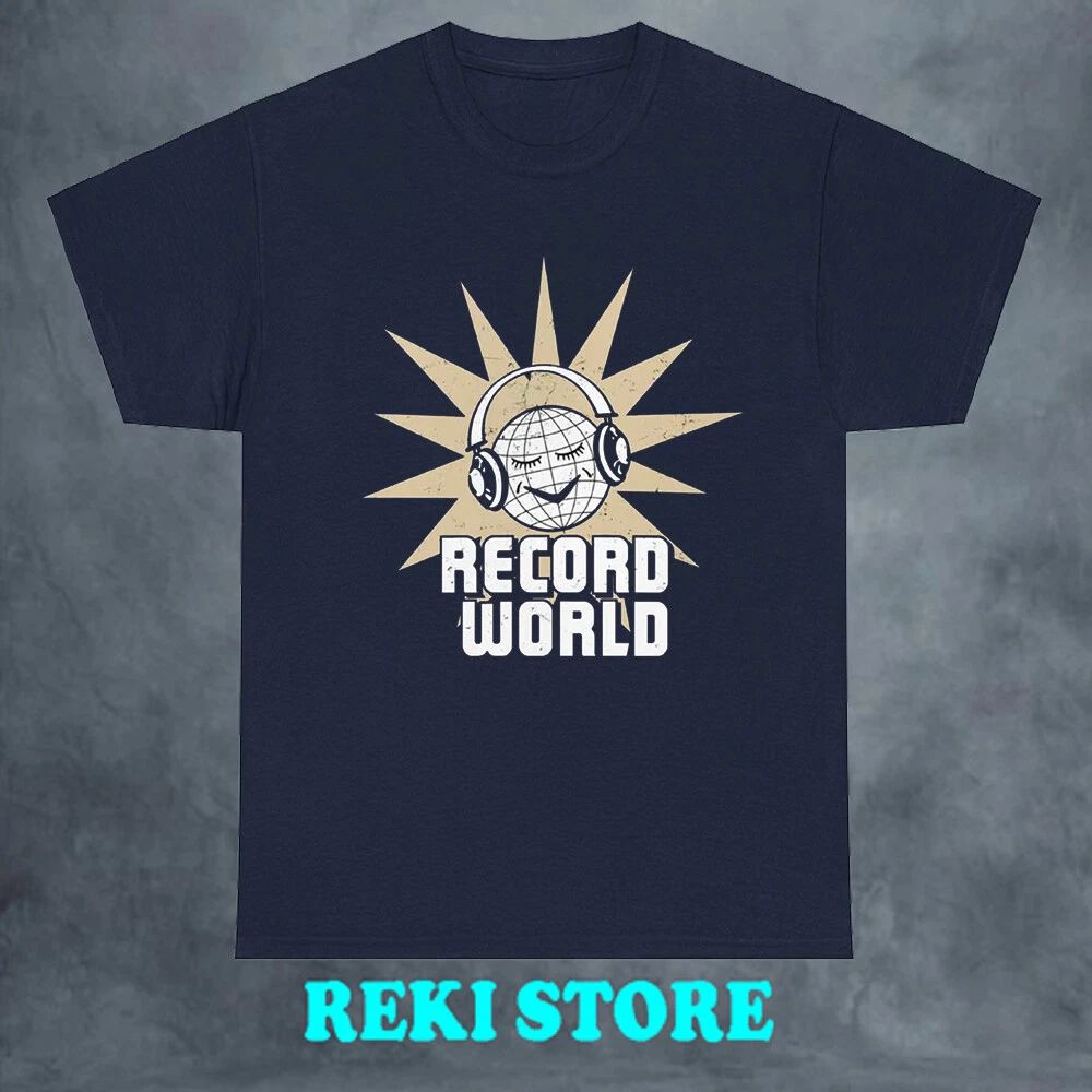 Record World Men's Navy Size S-5XL Unisex T-shirt, Sweatshirt, Hoodie, Long Sleeve Tee - T-Shirt, Sweatshirt, Hoodie