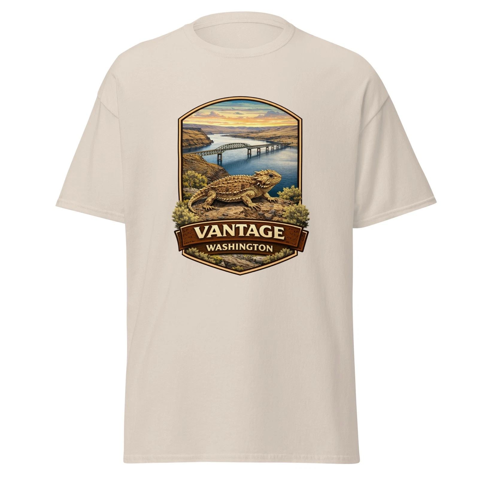 Vantage Washington Pygmy Short Horned Lizard T-Shirt - Columbia River WA PNW Unisex T-shirt, Sweatshirt, Hoodie, Long Sleeve Tee - T-Shirt, Sweatshirt, Hoodie