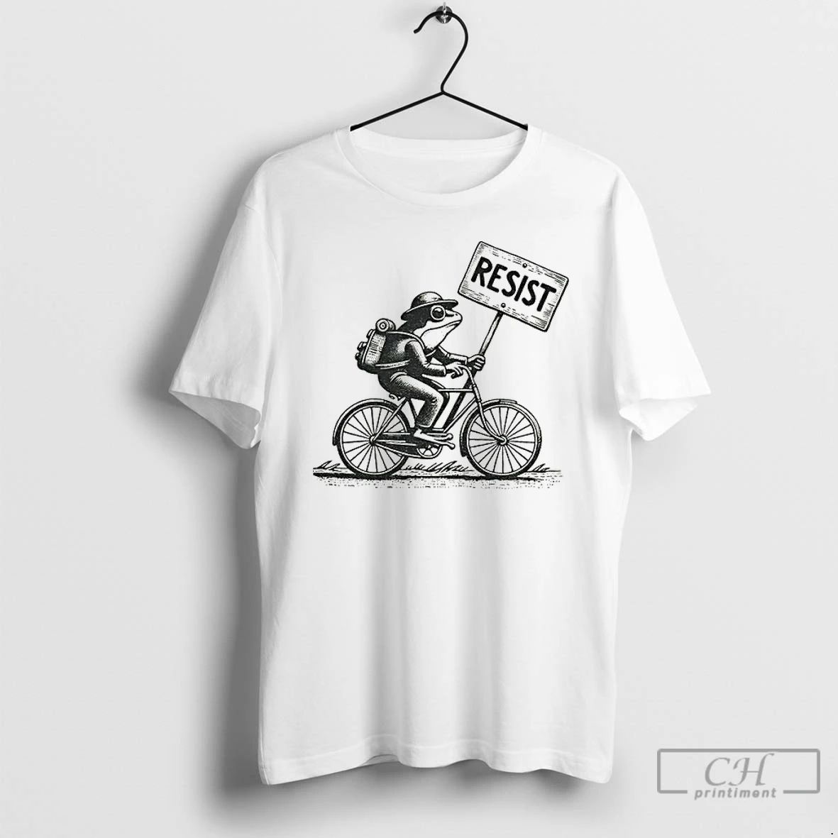 Classic Portland Frog Riding Bike Resist T Shirts Unisex T-shirt, Sweatshirt, Hoodie, Long Sleeve Tee - T-Shirt, Sweatshirt, Hoodie