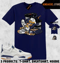 Shirt To Match AJ 4 SB Navy Sneaker Matching Tee Sneakerhead Scrooge T-Shirt Unisex T-shirt, Sweatshirt, Hoodie, Long Sleeve Tee - T-Shirt, Sweatshirt, Hoodie