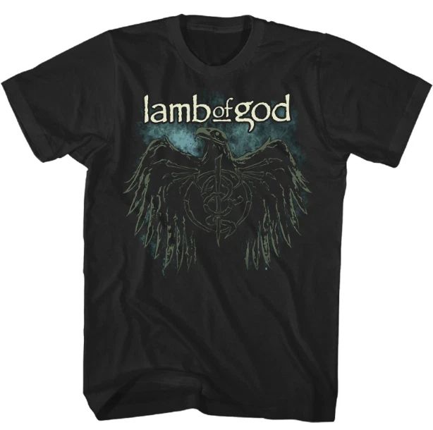 Lamb of God Crow T Shirt Mens Rock and Roll Music Classic Band Tee New Black Unisex T-shirt, Sweatshirt, Hoodie, Long Sleeve Tee - T-Shirt, Sweatshirt, Hoodie