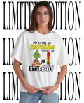 Grinch my level of sarcasm depends on you level of stupidity shirt Unisex T-shirt, Sweatshirt, Hoodie, Long Sleeve Tee - T-Shirt, Sweatshirt, Hoodie