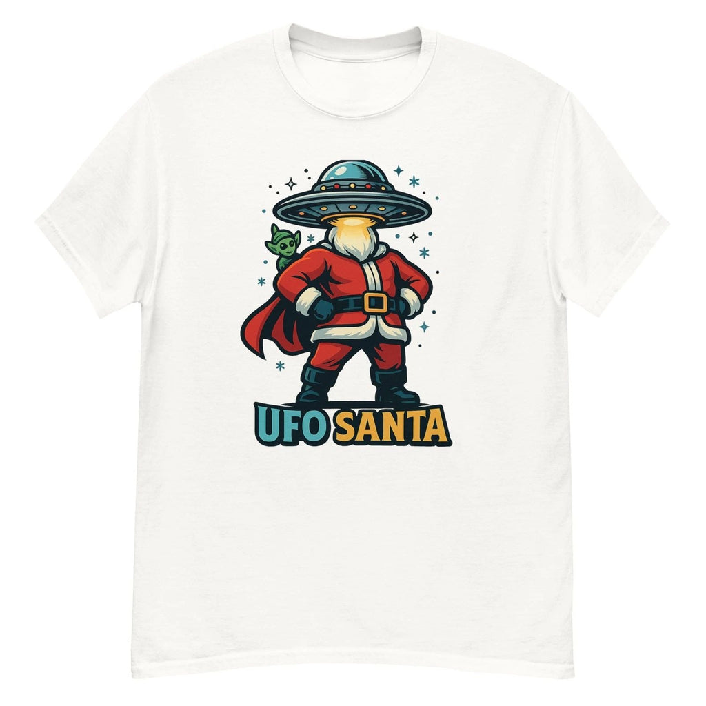 UFO Santa Alien Christmas T-Shirt Funny Sci-Fi Holiday Graphic Tee Gift Unisex T-shirt, Sweatshirt, Hoodie, Long Sleeve Tee - T-Shirt, Sweatshirt, Hoodie