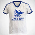 Vintage Maui Bay Capped Sleeve T-Shirt Blue White V-Neck 80s Whale Hawaii USA L Unisex T-shirt, Sweatshirt, Hoodie, Long Sleeve Tee - T-Shirt, Sweatshirt, Hoodie