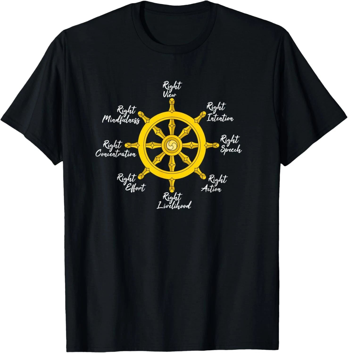 Noble Eightfold Path Buddha Dharma Wheel Wisdom Quote T-Shirt Unisex T-shirt, Sweatshirt, Hoodie, Long Sleeve Tee - T-Shirt, Sweatshirt, Hoodie