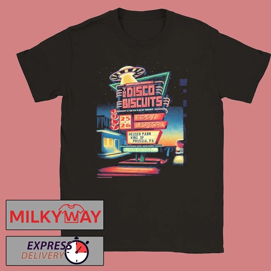 The Disco Biscuits Heuser Park King Of Prussia PA 2026 Event Poster On July 25 And 26 2026 T-Shirt - T-Shirt, Sweatshirt, Hoodie