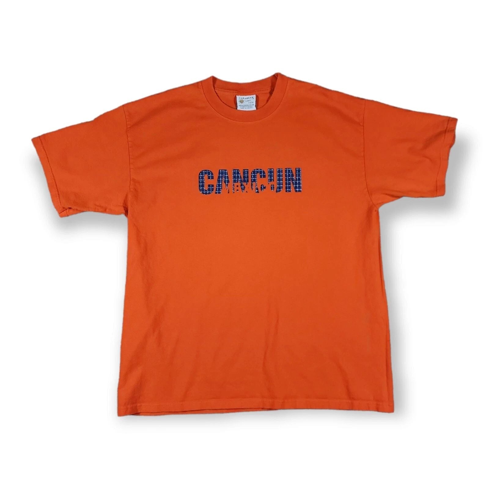 CANCUN MEXICO Short Sleeve Graphic Caribbean Side T-Shirt Orange Size XL Unisex T-shirt, Sweatshirt, Hoodie, Long Sleeve Tee - T-Shirt, Sweatshirt, Hoodie