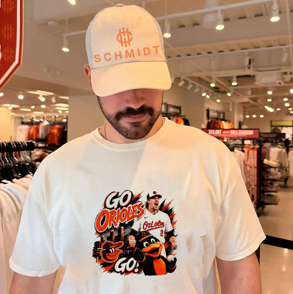 Baltimore Orioles Go Orioles mascot graphic shirt Unisex T-shirt, Sweatshirt, Hoodie, Long Sleeve Tee - T-Shirt, Sweatshirt, Hoodie