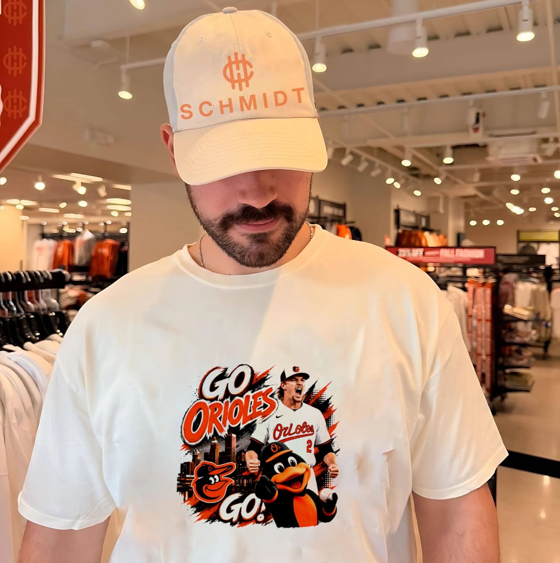 Baltimore Orioles Go Orioles mascot graphic shirt Unisex T-shirt, Sweatshirt, Hoodie, Long Sleeve Tee - T-Shirt, Sweatshirt, Hoodie