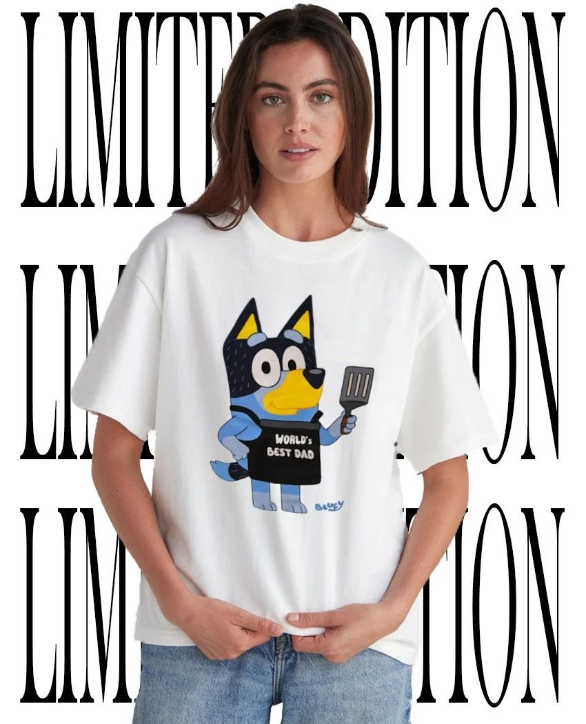 Bluey Worlds best dad shirt Unisex T-shirt, Sweatshirt, Hoodie, Long Sleeve Tee - T-Shirt, Sweatshirt, Hoodie
