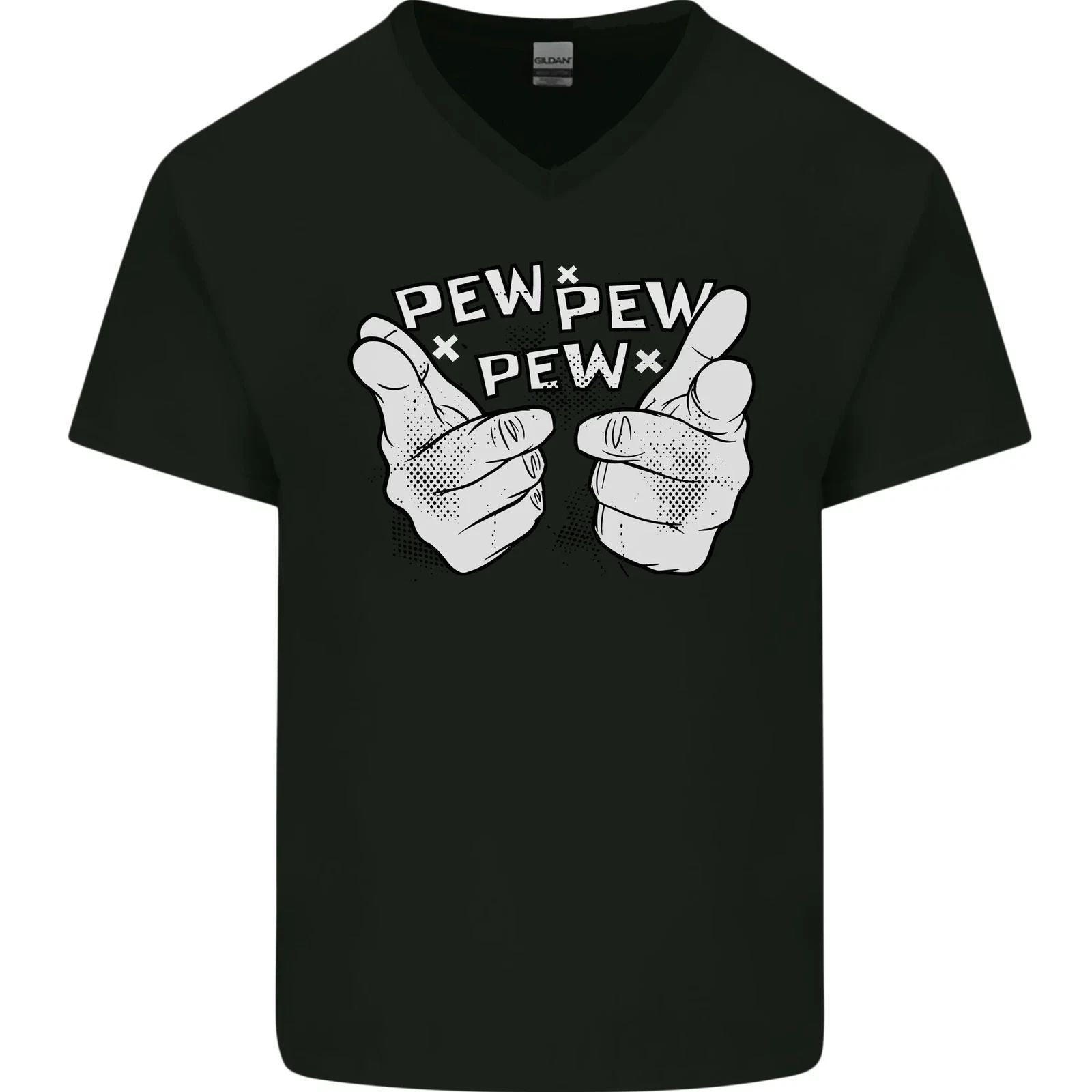 Pew Pew Pew Hands Funny Sci-Fi Lightsaber Mens V-Neck Cotton T-Shirt Unisex T-shirt, Sweatshirt, Hoodie, Long Sleeve Tee - T-Shirt, Sweatshirt, Hoodie