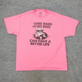 DOM Shirt Men XL PInk Dog Life Graphic Tee Short Sleeve Crew Neck Pullover Adult Unisex T-shirt, Sweatshirt, Hoodie, Long Sleeve Tee - T-Shirt, Sweatshirt, Hoodie