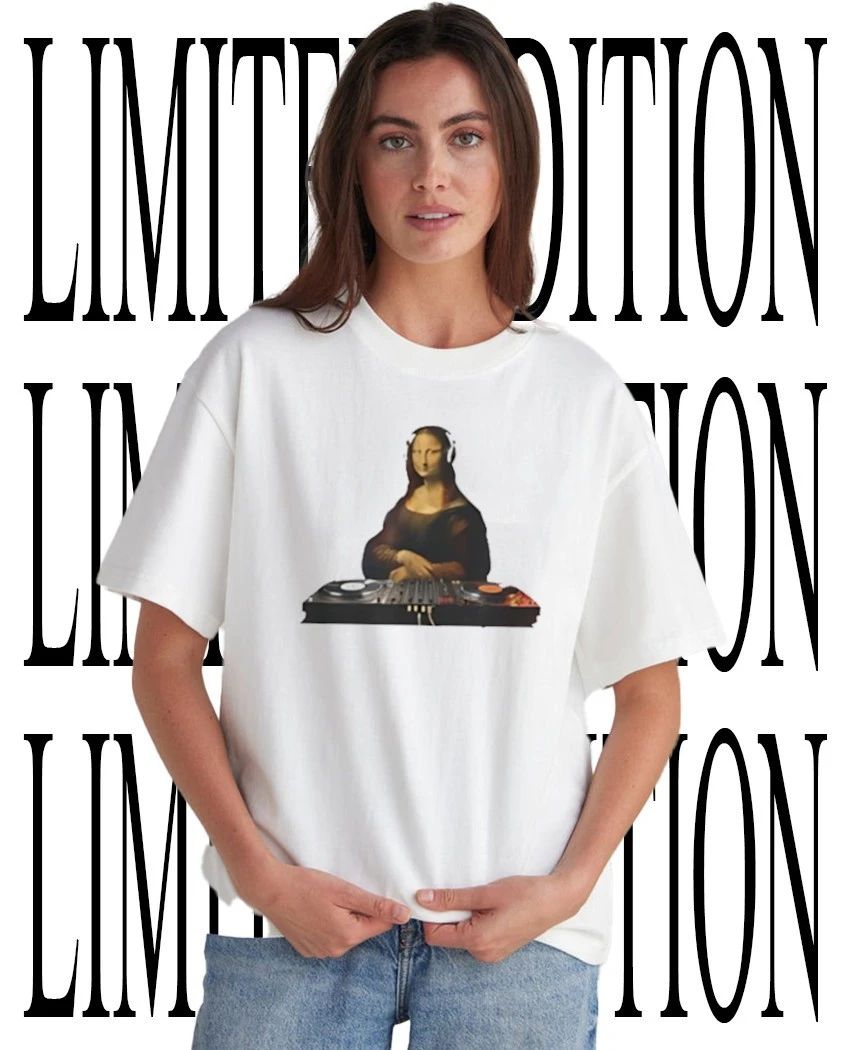DJ Mona Lisa shirt Unisex T-shirt, Sweatshirt, Hoodie, Long Sleeve Tee - T-Shirt, Sweatshirt, Hoodie