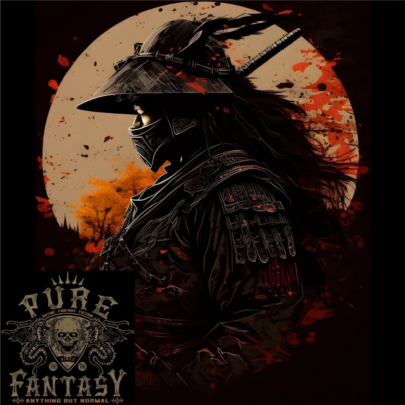 Samurai Storm Japanese Fantasy Warrior Mens Cotton T-Shirt Tee Top Unisex T-shirt, Sweatshirt, Hoodie, Long Sleeve Tee - T-Shirt, Sweatshirt, Hoodie