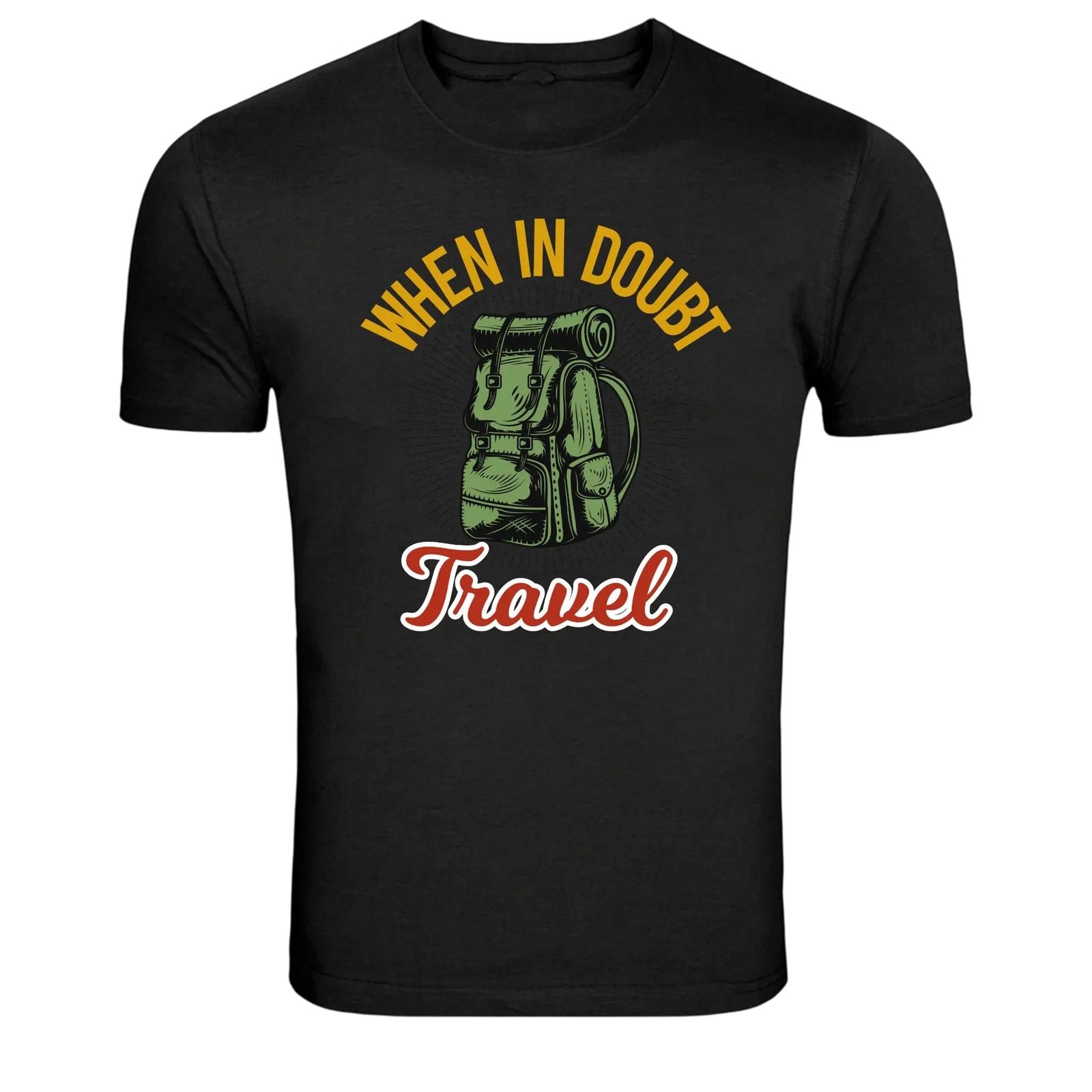 When In Doubt Travel Backpack Adventure Graphic T-Shirt Unisex T-shirt, Sweatshirt, Hoodie, Long Sleeve Tee - T-Shirt, Sweatshirt, Hoodie