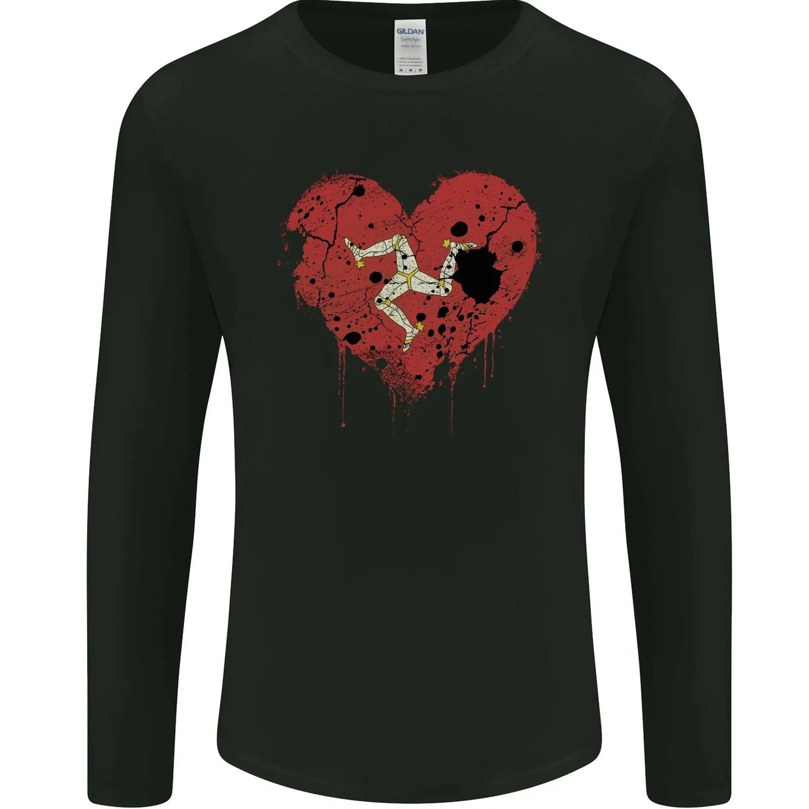Love Flag Isle of Man Football Mens Long Sleeve T-Shirt Unisex T-shirt, Sweatshirt, Hoodie, Long Sleeve Tee - T-Shirt, Sweatshirt, Hoodie