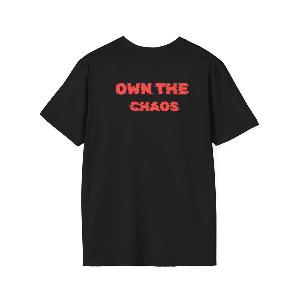 Comfort Colors Own the Chaos Back printed T-Shirt | Red Block Letter Back Print Unisex T-shirt, Sweatshirt, Hoodie, Long Sleeve Tee - T-Shirt, Sweatshirt, Hoodie