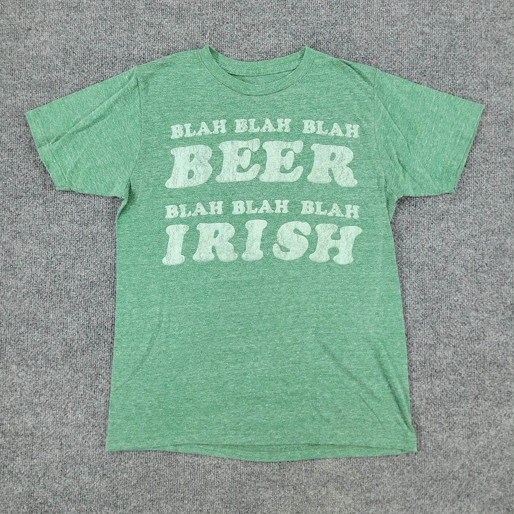 Irish Beer Shirt Men's Medium Green Alcohol Funny Graphic Tee Short Sleeve Adult Unisex T-shirt, Sweatshirt, Hoodie, Long Sleeve Tee - T-Shirt, Sweatshirt, Hoodie