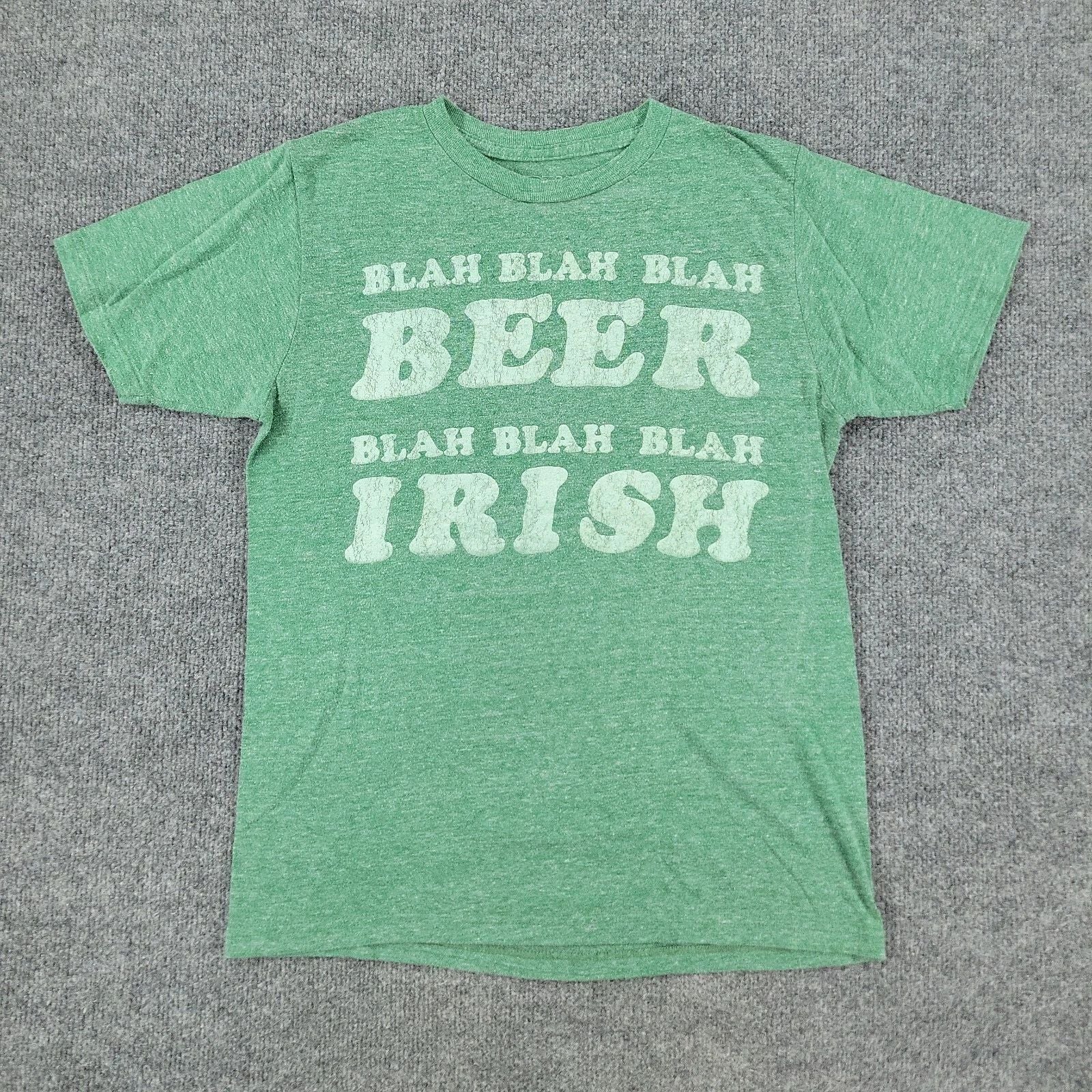 Irish Beer Shirt Men's Medium Green Alcohol Funny Graphic Tee Short Sleeve Adult Unisex T-shirt, Sweatshirt, Hoodie, Long Sleeve Tee - T-Shirt, Sweatshirt, Hoodie