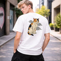 Shinora Lucky Cat Graphic T-Shirt Men Streetwear Japanese Style Size M Unisex T-shirt, Sweatshirt, Hoodie, Long Sleeve Tee - T-Shirt, Sweatshirt, Hoodie