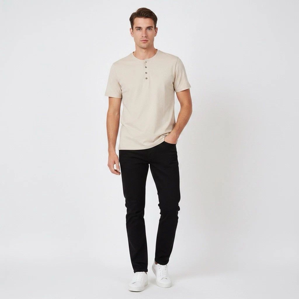 Eddie Bauer Men's Classic Fit Short Sleeve Soft Henley Large Khaki Unisex T-shirt, Sweatshirt, Hoodie, Long Sleeve Tee - T-Shirt, Sweatshirt, Hoodie