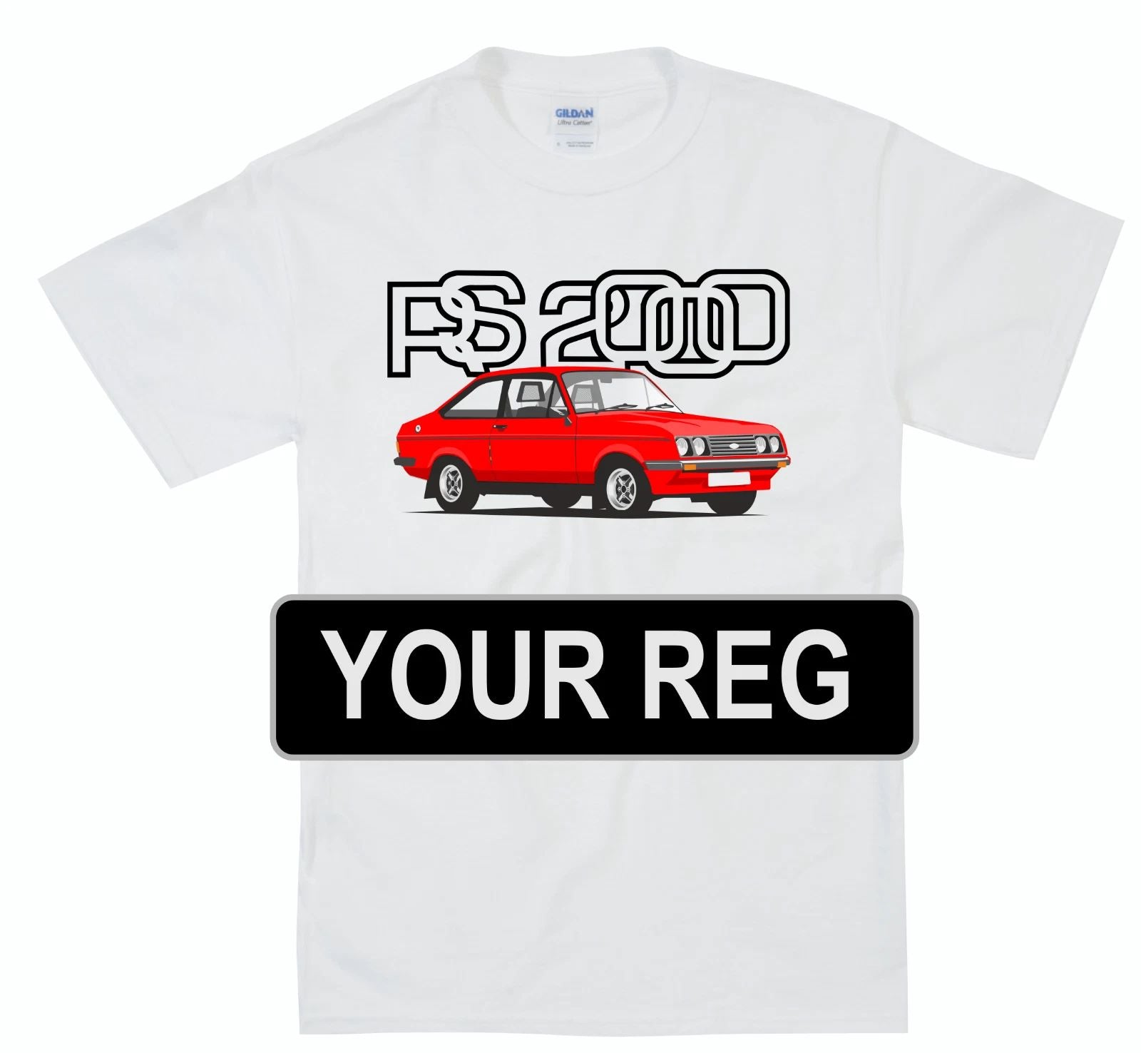 MK 2 Ford Escort RS 2000 Custom Retro Classic Car T Shirt Unisex T-shirt, Sweatshirt, Hoodie, Long Sleeve Tee - T-Shirt, Sweatshirt, Hoodie