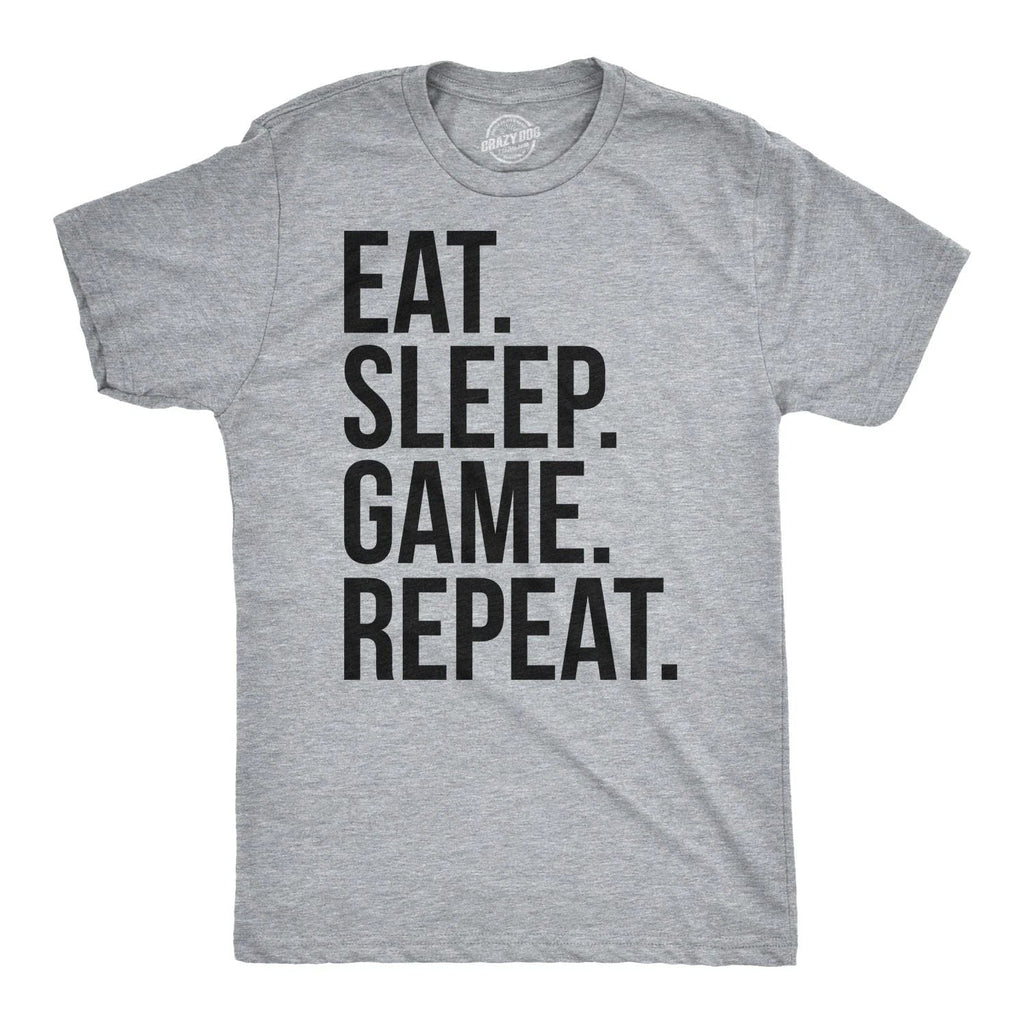 Mens Eat Sleep Game Repeat Funny Shirts Nerdy Gamer Tees Vintage Novelty T shirt Unisex T-shirt, Sweatshirt, Hoodie, Long Sleeve Tee - T-Shirt, Sweatshirt, Hoodie