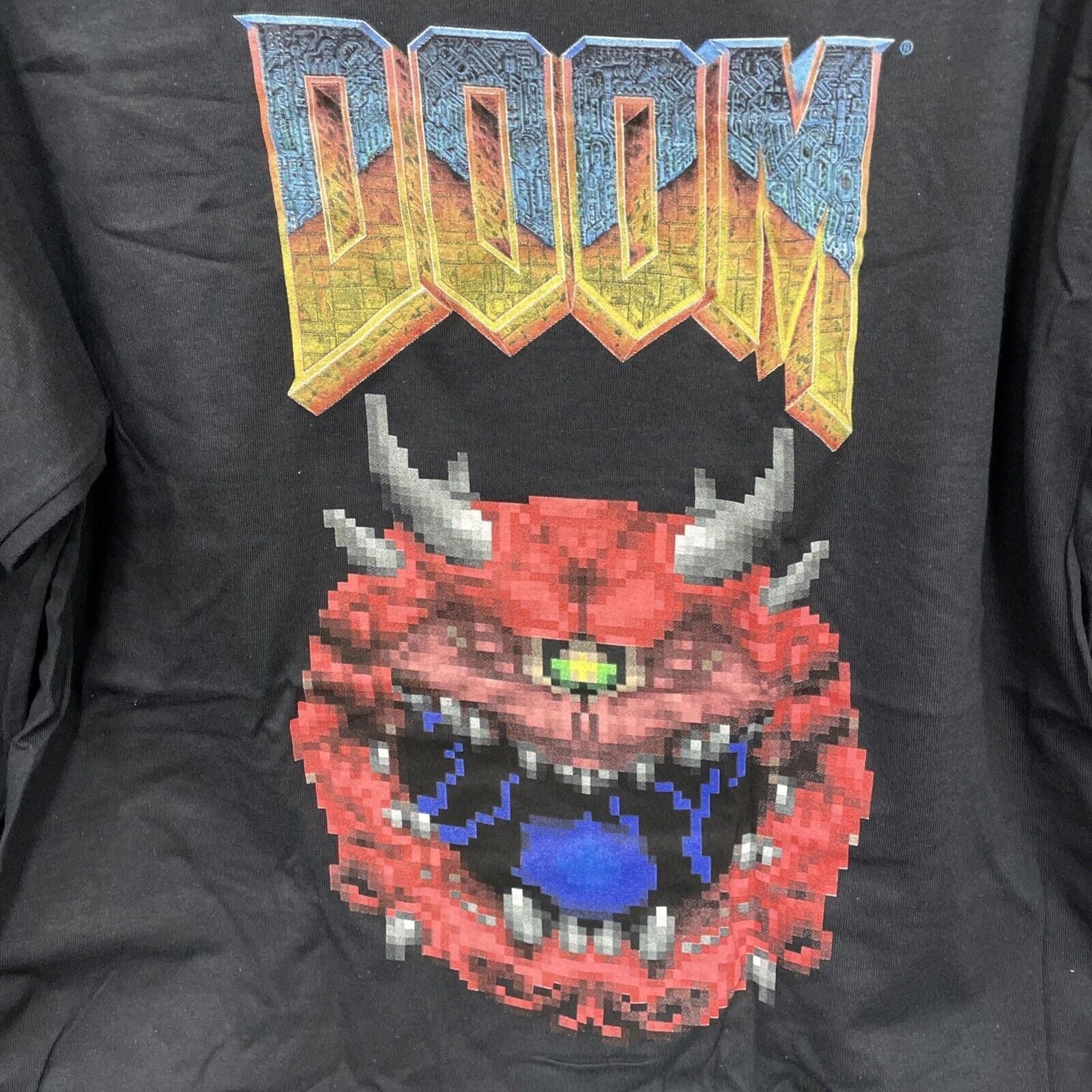 Doom Game Horror Graphic Long Sleeve Tshirt Movie Hype Mens Size L Unisex T-shirt, Sweatshirt, Hoodie, Long Sleeve Tee - T-Shirt, Sweatshirt, Hoodie