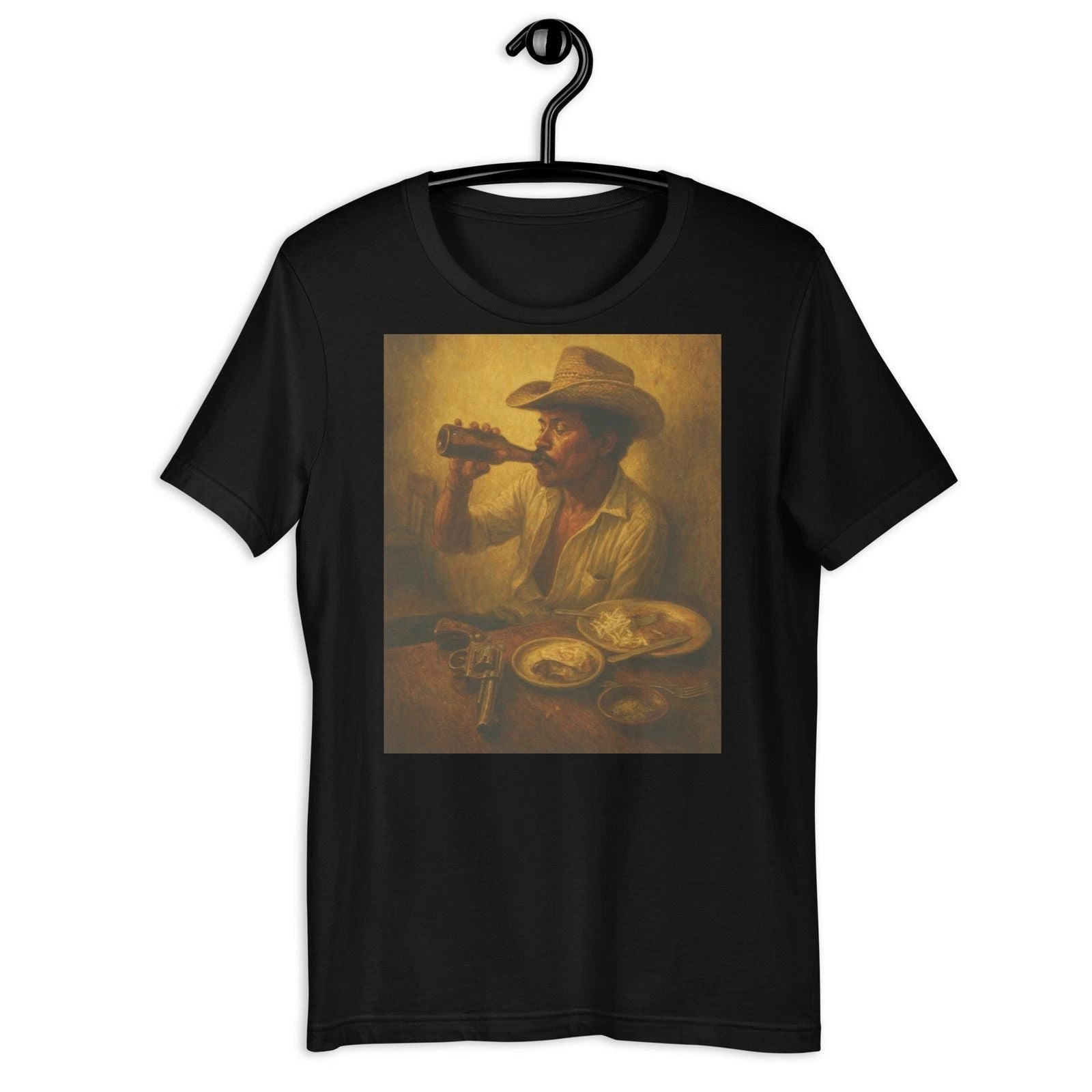 Mexican Cowboy Vintage T-Shirt Ranchero Tequila Food Graphic Tee Unisex T-shirt, Sweatshirt, Hoodie, Long Sleeve Tee - T-Shirt, Sweatshirt, Hoodie