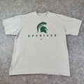 Spartans Shirt Mens Large Gray Crew Neck Short Sleeve Graphic Stretch Pullover Unisex T-shirt, Sweatshirt, Hoodie, Long Sleeve Tee - T-Shirt, Sweatshirt, Hoodie