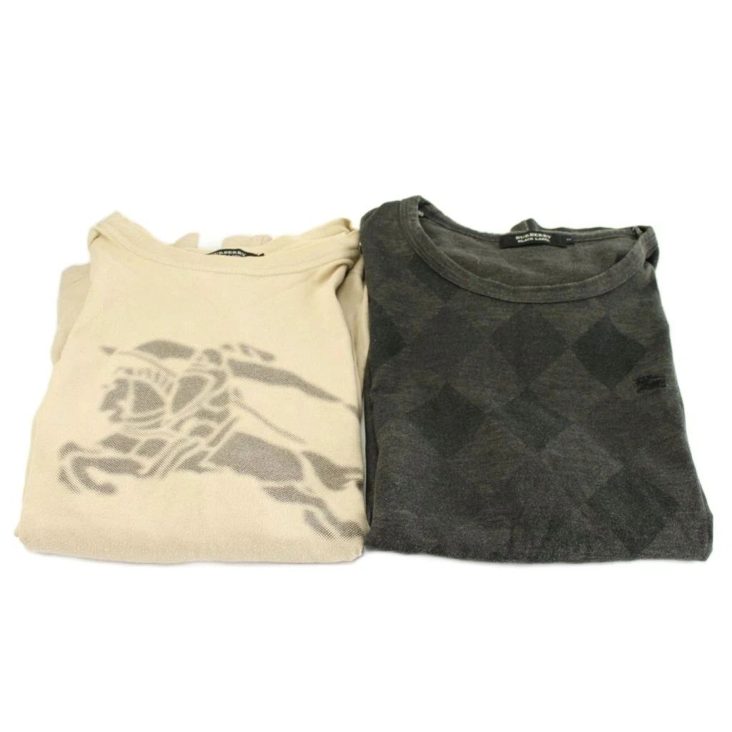 Burberry Black Label Logo Tshirt 2piece set Short sleeve Black Used Unisex T-shirt, Sweatshirt, Hoodie, Long Sleeve Tee - T-Shirt, Sweatshirt, Hoodie