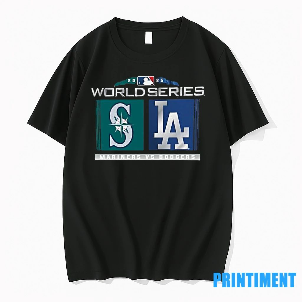 Seattle Mariners Vs Los Angeles Dodgers 2025 World Series Matchup Zone Tshirts Sweater Unisex T-shirt, Sweatshirt, Hoodie, Long Sleeve Tee - T-Shirt, Sweatshirt, Hoodie