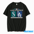 Seattle Mariners Vs Los Angeles Dodgers 2025 World Series Matchup Zone Tshirts Sweater Unisex T-shirt, Sweatshirt, Hoodie, Long Sleeve Tee - T-Shirt, Sweatshirt, Hoodie