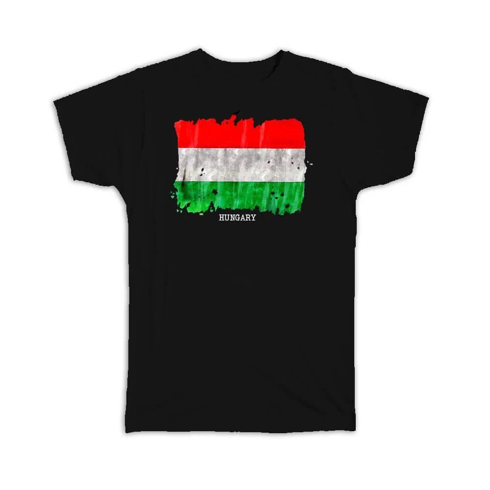 Gift T-Shirt : Hungary Flag Europe Travel Expat Country Watercolor Unisex T-shirt, Sweatshirt, Hoodie, Long Sleeve Tee - T-Shirt, Sweatshirt, Hoodie