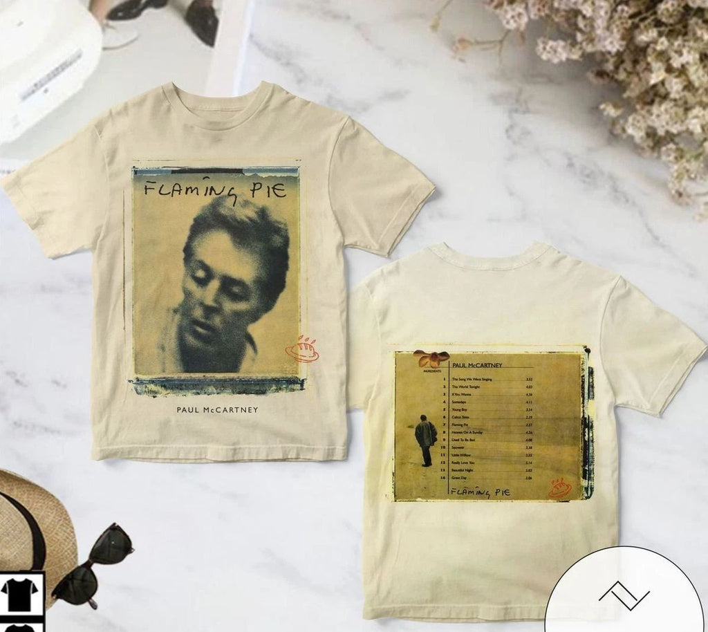Paul Mccartney Flaming Pie Album Cover AOP T-Shirt Unisex T-shirt, Sweatshirt, Hoodie, Long Sleeve Tee - T-Shirt, Sweatshirt, Hoodie