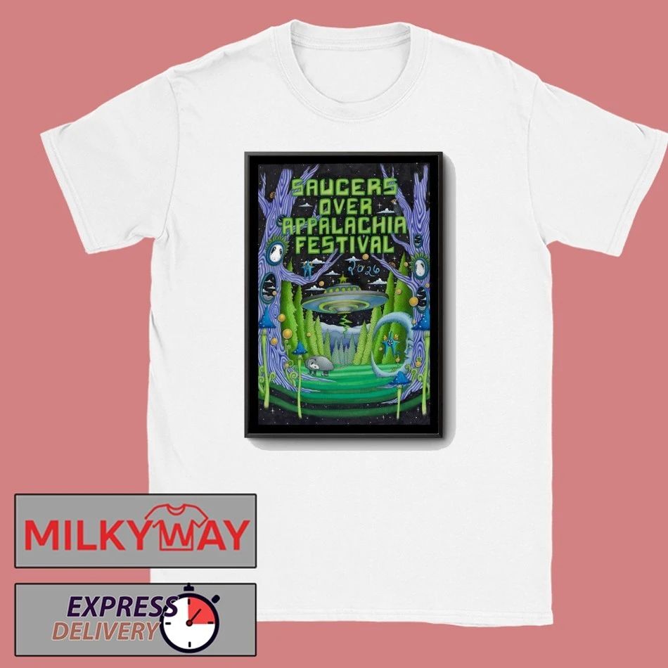 Saucers Over Appalachia Festival Jun 13 2026 In Bristol VA Poster shirt Unisex T-shirt, Sweatshirt, Hoodie, Long Sleeve Tee - T-Shirt, Sweatshirt, Hoodie