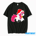 Pink Hair Santa Unicorn Holiday Bell Christmas Tshirts Sweater Unisex T-shirt, Sweatshirt, Hoodie, Long Sleeve Tee - T-Shirt, Sweatshirt, Hoodie