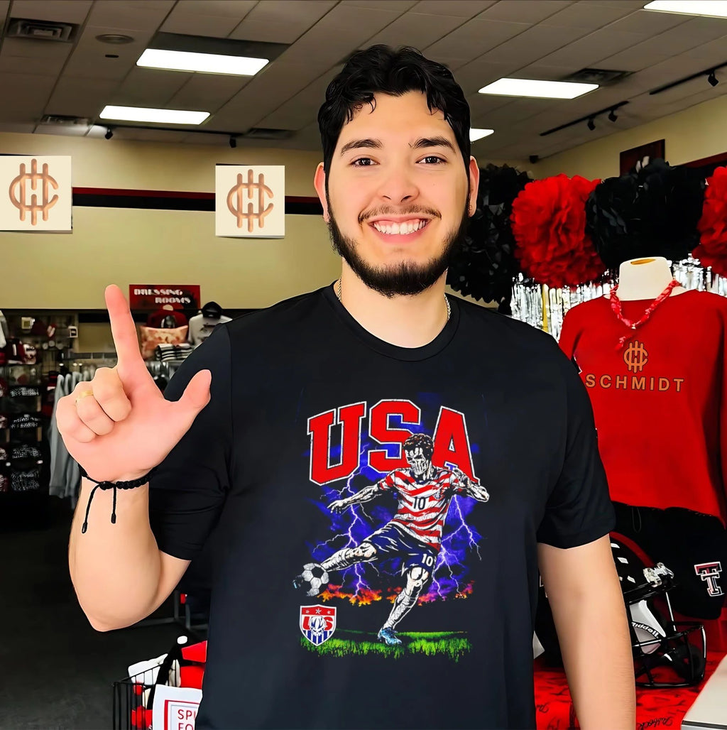USA World Cup skeleton soccer player vintage shirt Unisex T-shirt, Sweatshirt, Hoodie, Long Sleeve Tee - T-Shirt, Sweatshirt, Hoodie