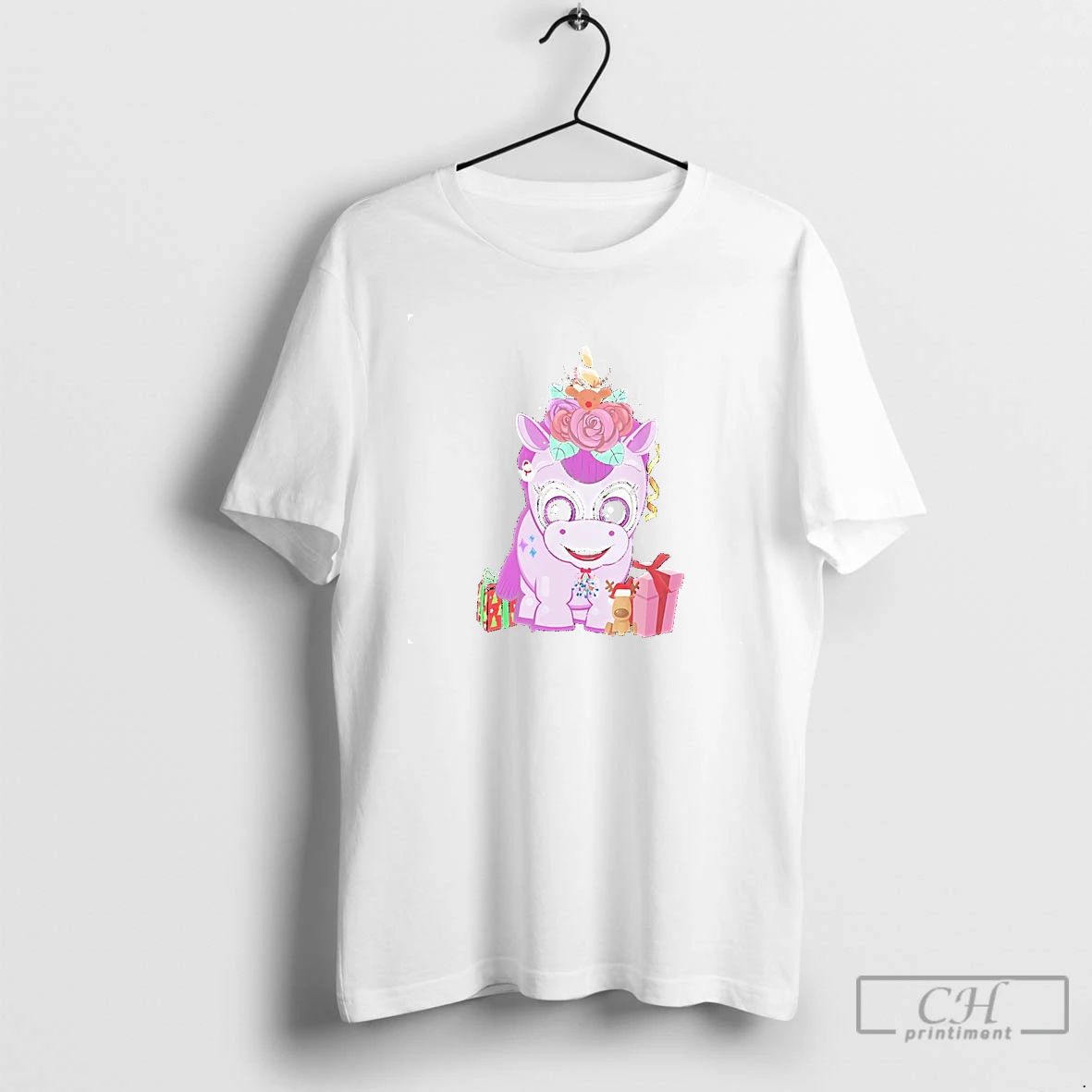 Classic Purple Unicorn Christmas Gifts Reindeer Bow Holiday T Shirts Unisex T-shirt, Sweatshirt, Hoodie, Long Sleeve Tee - T-Shirt, Sweatshirt, Hoodie